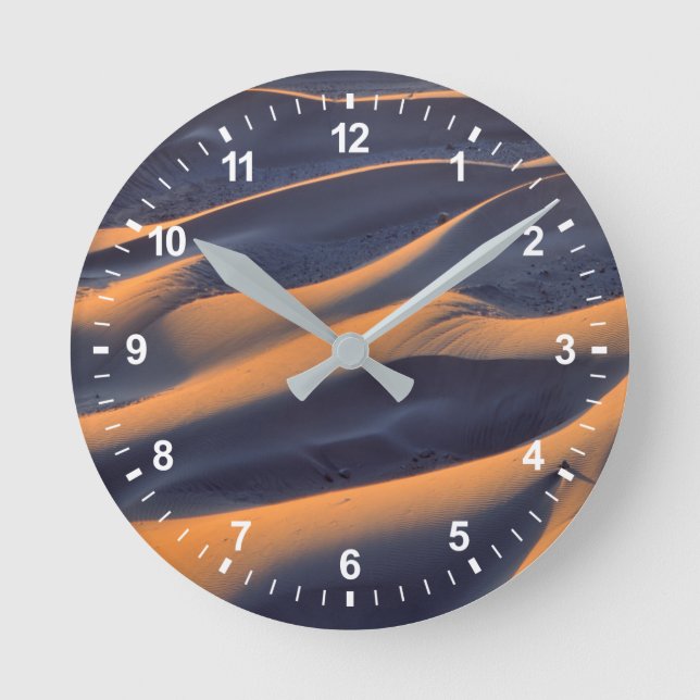 Sanddüne Abstrakt Runde Wanduhr (Vorderseite)