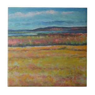 Sanddünen an der Küste bemalt Artwork Fliese