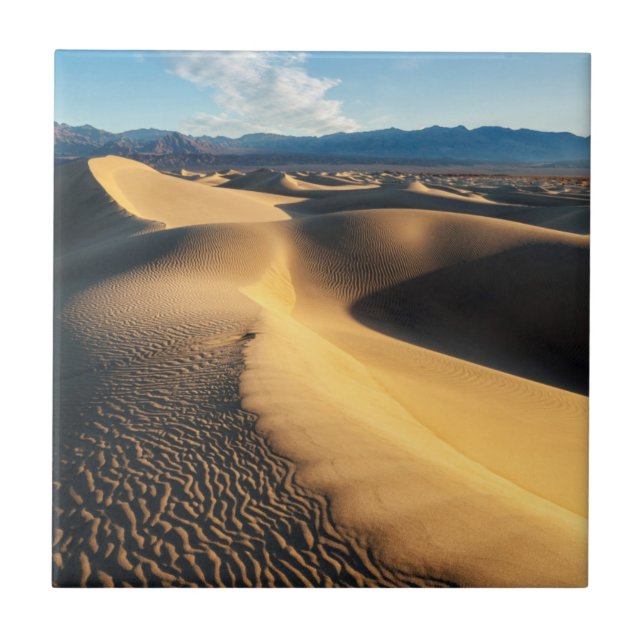 Sanddünen im Death Valley, CA Fliese (Vorderseite)