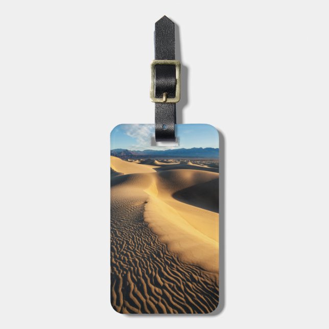Sanddünen im Death Valley, CA Gepäckanhänger (Vorderseite vertikal)