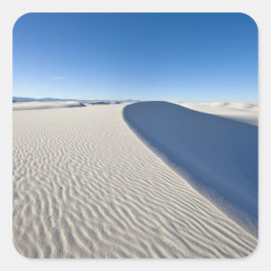 Sanddünen im Nationaldenkmal der Weißen Sande Quadratischer Aufkleber