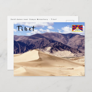 Sanddünen in der Nähe des Klosters Samye - Tibet Postkarte