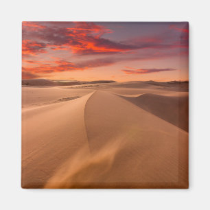 Sanddünen in der Wüste am Sonnenuntergang Magnet
