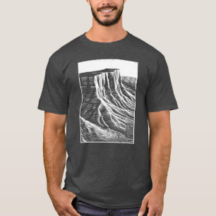 Sanddünen-Linienkunst Wüste T-Shirt