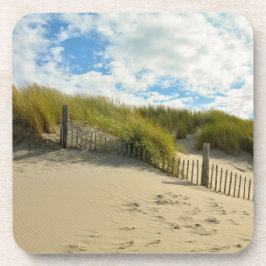 Sanddünen mit Holzzaun Getränkeuntersetzer