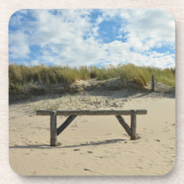 Sanddünen mit Holzzaun Getränkeuntersetzer