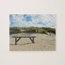 Sanddünen mit Holzzaun Puzzle