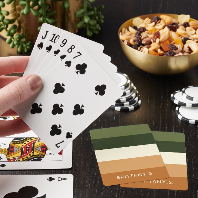 Sanddünen und Olivengärten Benutzerdefinierte gest Spielkarten (In Situ)