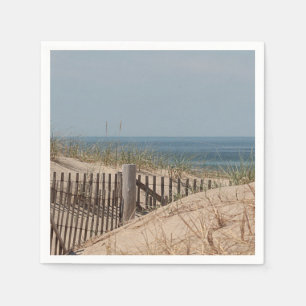 Sanddünen und Strandzaun Serviette