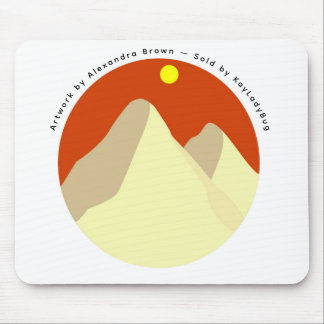 Sanddünen vor orangem Himmel Mousepad