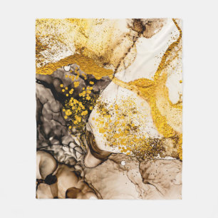 Sande Wildnis - ART. Goldener Swirl. Lebend und b Fleecedecke