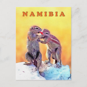 Sandeichhörnchen, Namibia Postkarte