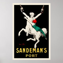 Sandeman's Port Food and Drink Vintage Poster