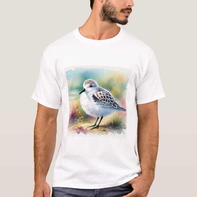 Sanderling Bird 200924AREF115 - Watercolor T-Shirt (Vorderseite)