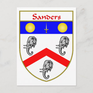 Sanders Coat of Arms/Familienwappen Postkarte