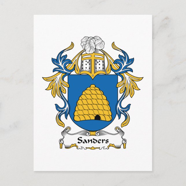 Sanders Familienwappen Postkarte (Vorderseite)
