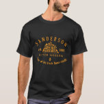 SANDERSON 1693 Witch Museum Home Of The Black Name T-Shirt<br><div class="desc">A Great Funny Gift For A Birthday,  Christmas,  Mother's Day,  Father's day,  Veteran day,  Thanksgiving,  Easter,  Summer,  Vacation,  Shopping,  Outdoors,  Work,  Party,  Daily life,  Holidays,  Family,  Love,  Like,  Favorite,  Happy</div>