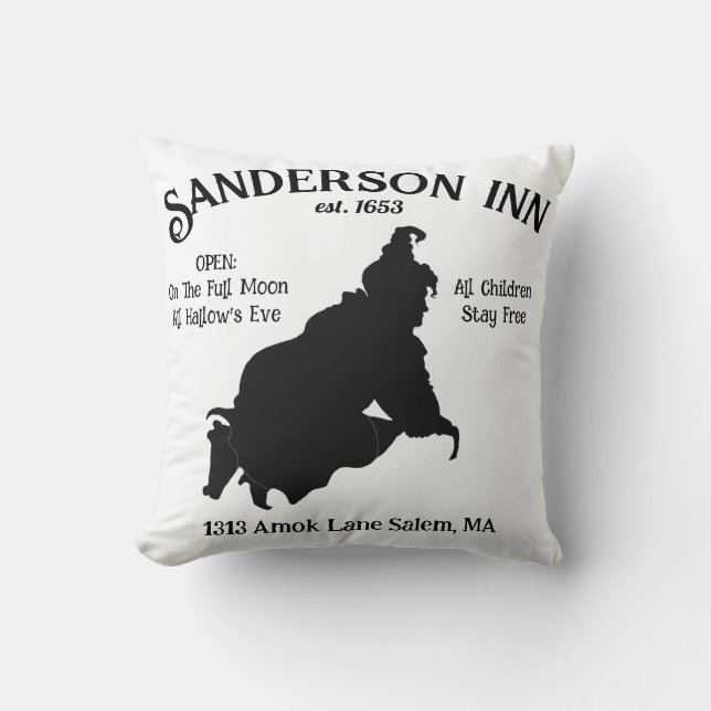Sanderson Inn Halloween Funny Pillow Kissen (Vorderseite)