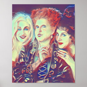 Sanderson Sisters Art Deco Print Poster
