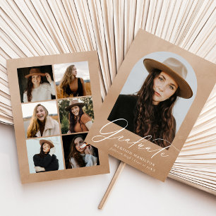 Sandfarben-Arch 7 FotoCollage Abschluss Ankündigung