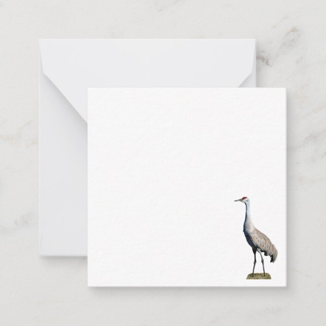 Sandhill Crane Foto Flat Note Card Mitteilungskarte (Vorderseite)