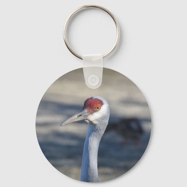 Sandhill Crane Schlüsselanhänger (Vorderseite)