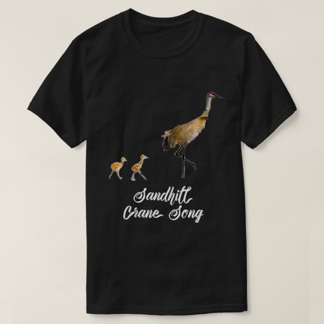 Sandhill Crane Song Design  T-Shirt (Design vorne)
