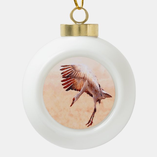 Sandhill Crane Tree Ornament (Vorderseite)