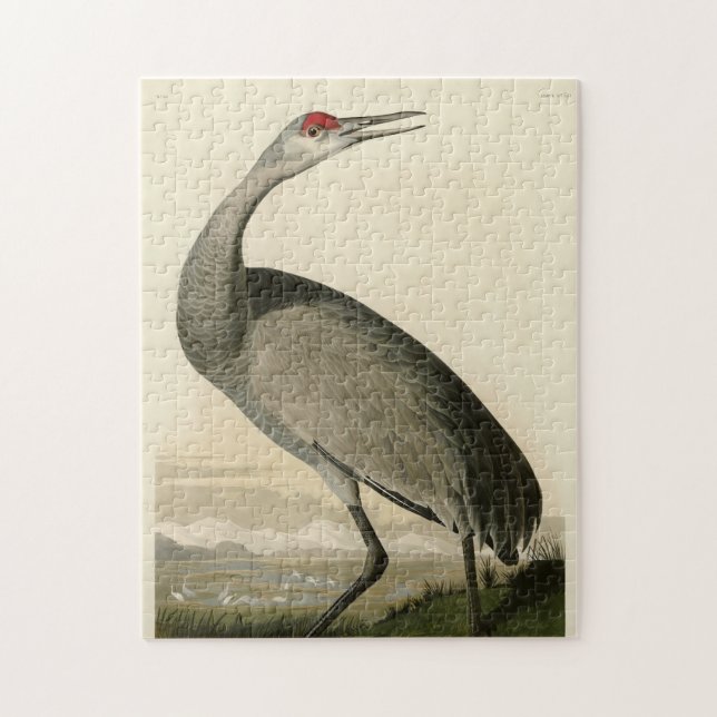 Sandhill Crane von Audubons Vögeln von Amerika Puzzle (Vertikal)