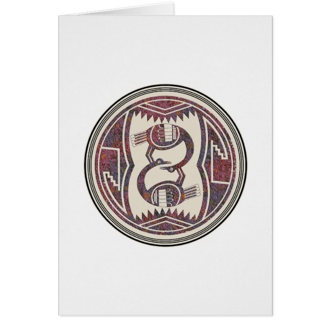 Sandhill Cranes, Mimbres Pottery Image 16 Card (Vorne)