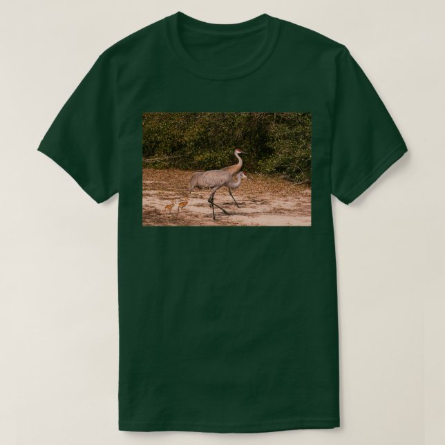 Sandhill cranes with chicks T-Shirt (Design vorne)