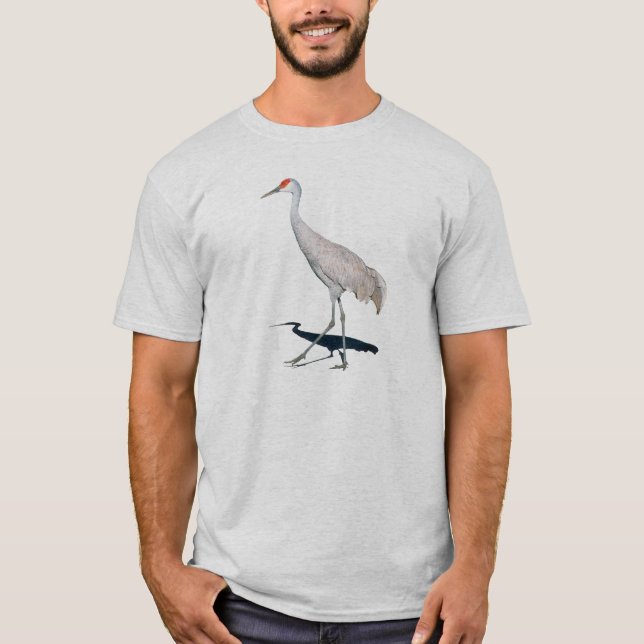 Sandhill Kran-grundlegender T - Shirt (Vorderseite)