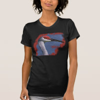 Sandhill Kran-reizende Dame T-Shirt