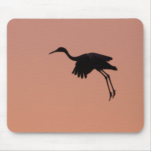Sandhille Silhouette am rosa Sonnenuntergang Mousepad