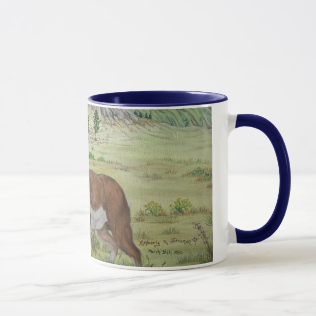 Sandhills Pronghorn Antilopen-Tier-Kunst Tasse (Rechts)