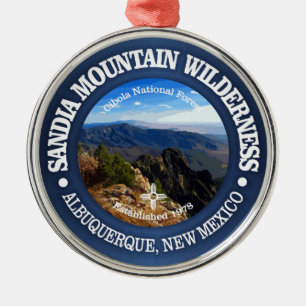 Sandia Mountain Wilderness Ornament Aus Metall