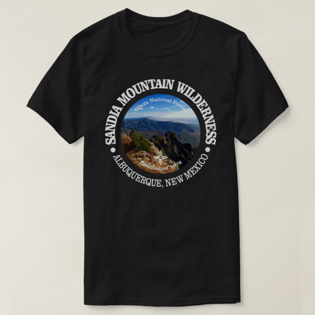 Sandia Mountain Wilderness (WA) T-Shirt (Design vorne)