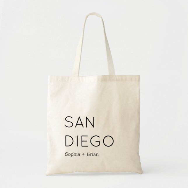Sandiego Wedding Welcome Tote Bag Tragetasche (Vorne)