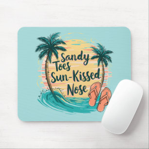 Sandige Zehen Sonnengeküsste Nase Strand-Ästhetik Mousepad