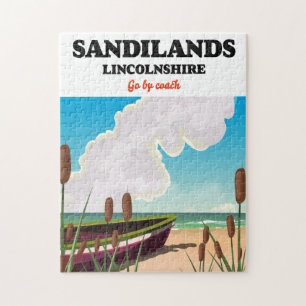 Sandilands Lincolnshire Strand Reiseplakat Puzzle