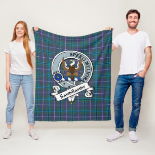 Sandilands Modernes Clan Abzeichen Tartan Kariert Fleecedecke