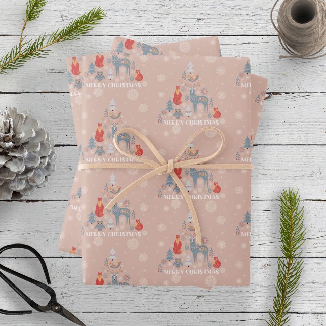 Sandinavisches Rentiertier Geschenkpapier Set (Von Creator hochgeladen)