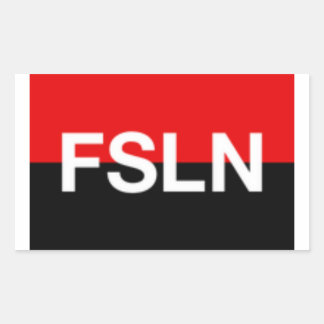 SANDINISTAS FLAG RECHTECKIGER AUFKLEBER