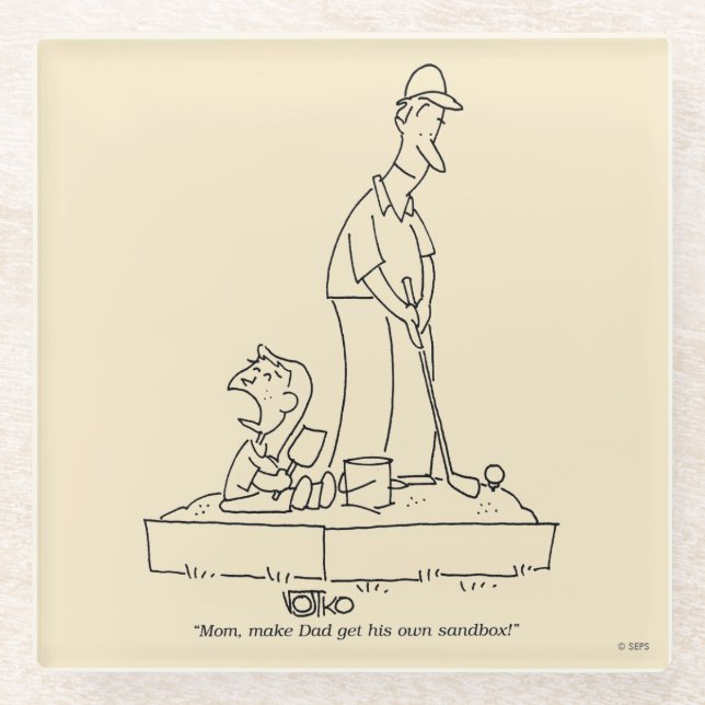 Sandkasten Glasuntersetzer (Vorderseite)