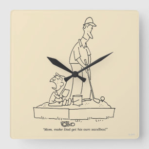 Sandkasten Quadratische Wanduhr