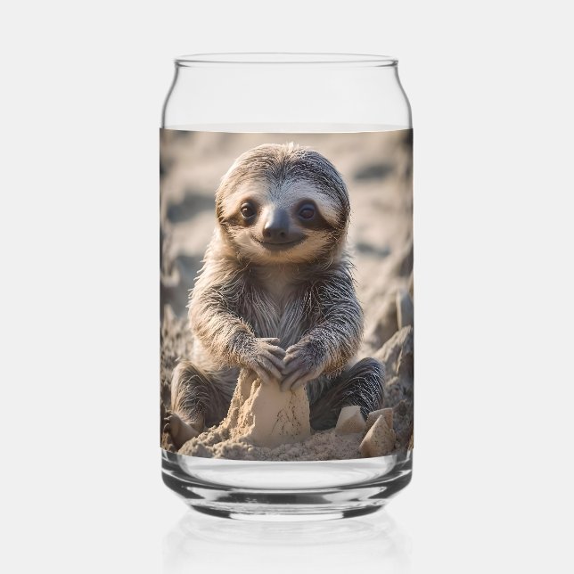 Sandküsten : Baby Sloth Gebäude Sand Castles, Dosenglas (Vorderseite)