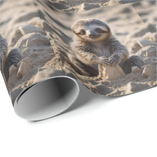 Sandküsten: Baby Sloth Gebäude Sand Castles, Geschenkpapier
