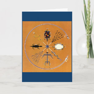 Sandmalerei im amerikanischen Ureinwohnerstamm Karte