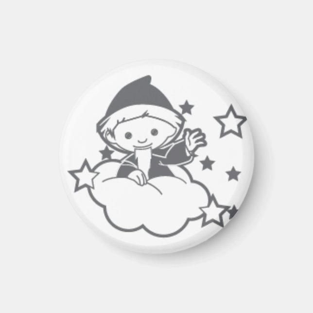 sandmann button für magnetboard magnet (Vorne)