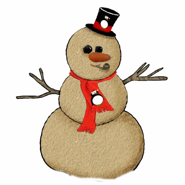 Sandmanweihnachtsverzierung Fotoskulptur Ornament (Vorne)